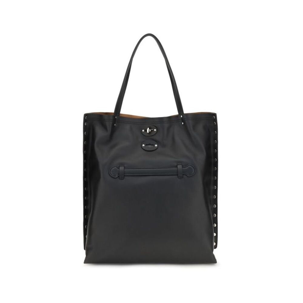 Zanellato Black Calf Leather Bos Taurus Shoulder Women's Bag